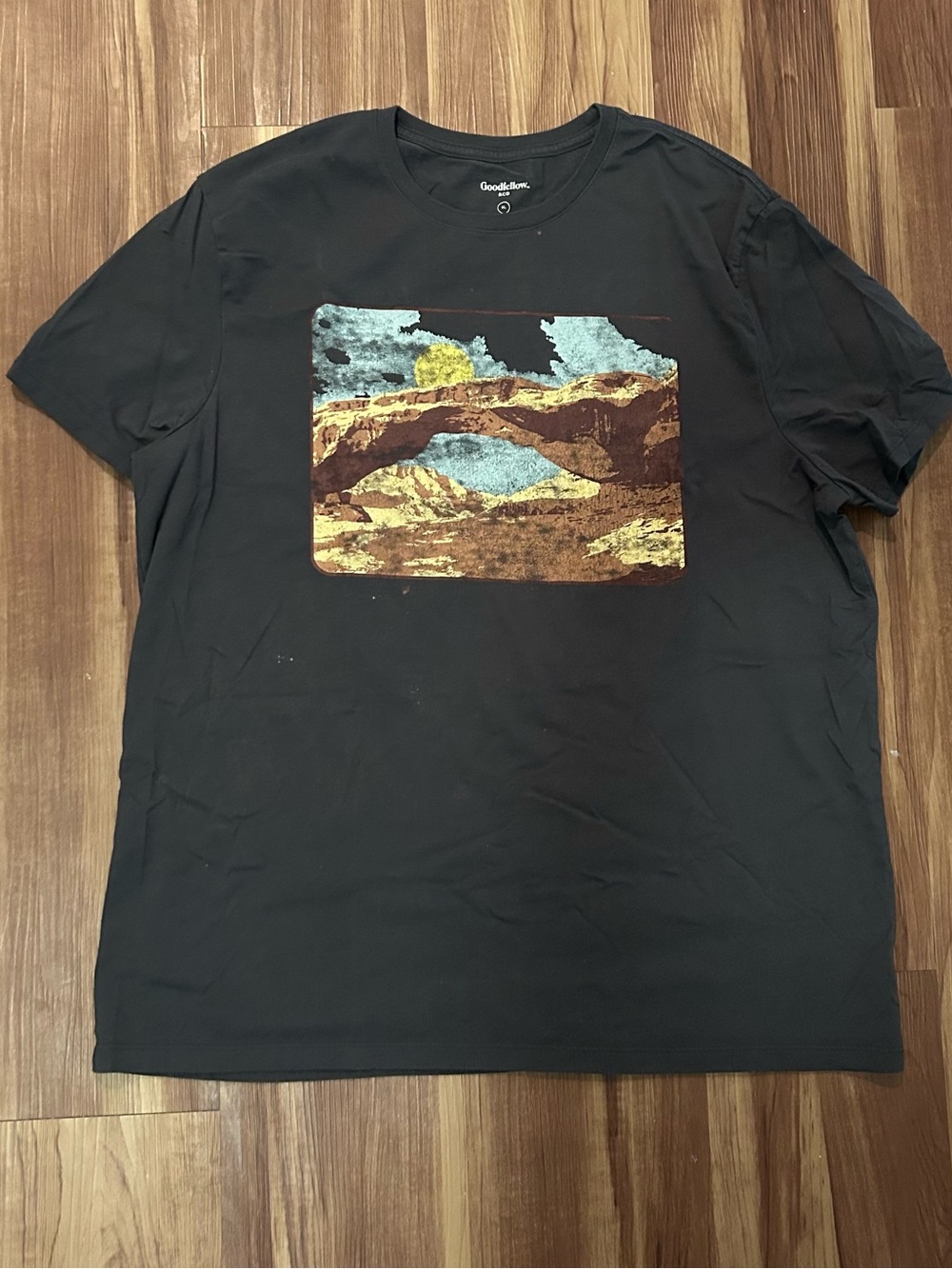Goodfellow & Co Black Short-Sleeve Tee with Southwestern Arch Graphic